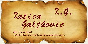 Katica Galjković vizit kartica